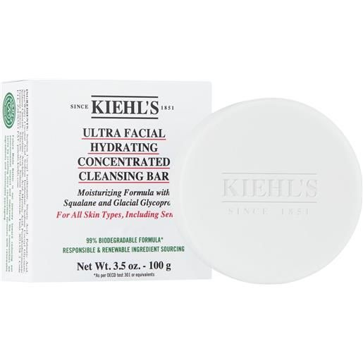 KIEHL'S ultra facial hydrating concentrated cleansing bar 100gr sapone detergente viso