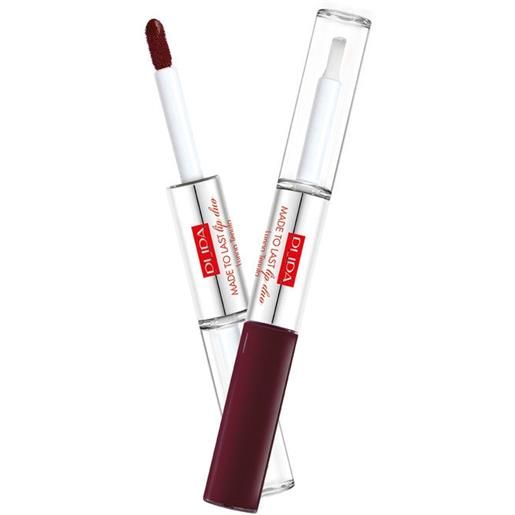 Pupa made to last lip duo rossetto, gloss 017 red wine