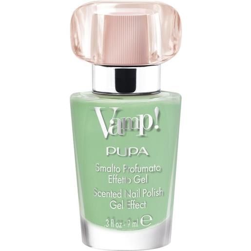 Pupa vamp!Smalto profumato effetto gel smalto effetto gel 112 mint green-fragranza rosa