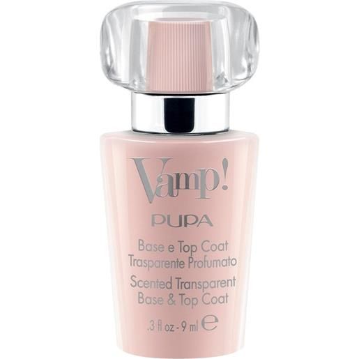 Pupa vamp!Base e top coat trasparente profumato base per smalto, top coat 100 trasparent - fragranza rosa