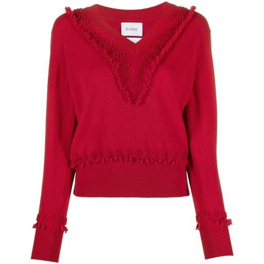 Barrie maglione con scollo a v - rosso