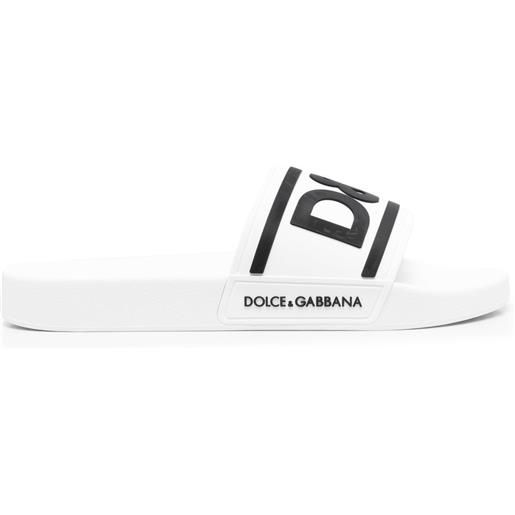 Dolce & Gabbana sandali slides gomma - bianco