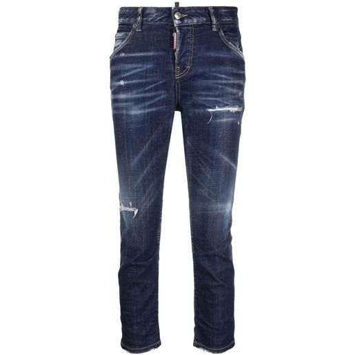 Dsquared2 jeans jennifer skinny crop - blu