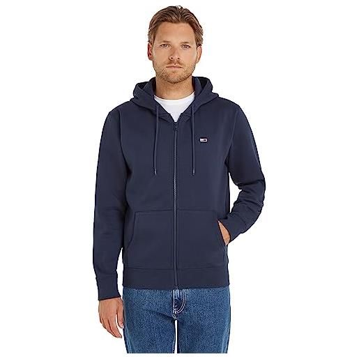 Tommy Jeans tjm regular fleece zip hoodie maglione, twilight navy, xl uomo