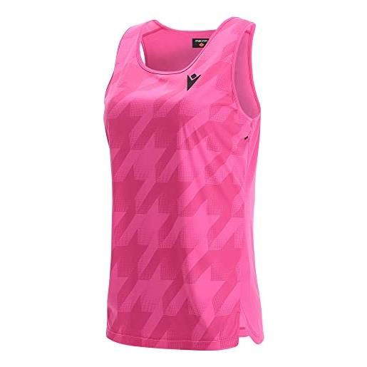 Macron padel start cb lucia singlet woman neon pink printed, canotta da gioco donna, rosa, s