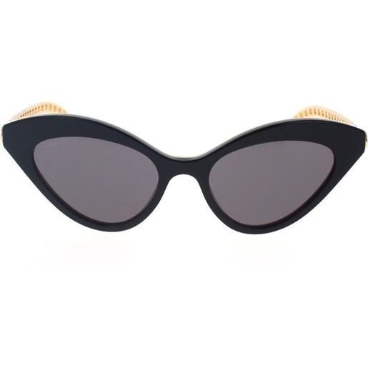 Gucci occhiali da sole gg0978s 004 black gold grey
