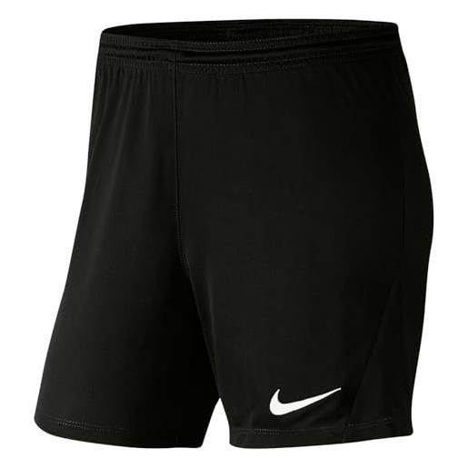 Nike w nk dry park iii short nb k, pantaloncini sportivi donna, black/white, xl