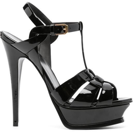 Saint Laurent sandali con platfom - nero