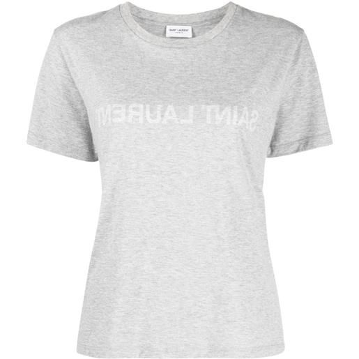 Saint Laurent t-shirt con stampa - grigio