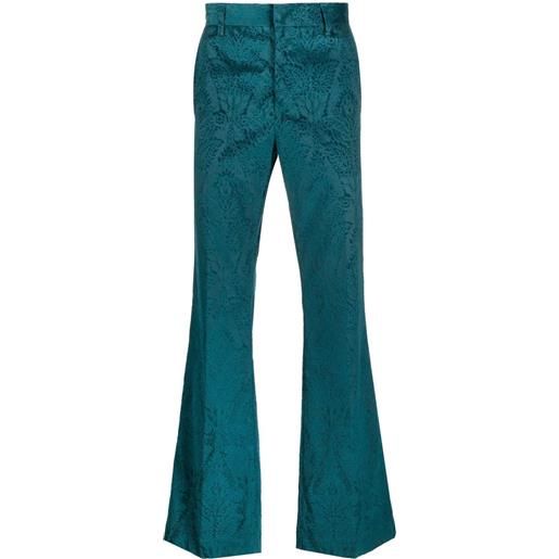 ETRO pantaloni svasati con stampa paisley - verde