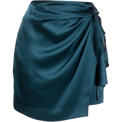 Michelle Mason minigonna con drappeggio - blu