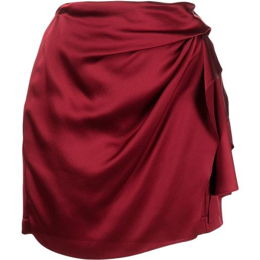 Michelle Mason minigonna con drappeggio - rosso