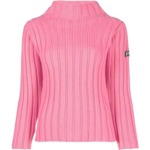 Patou maglione con applicazione - rosa