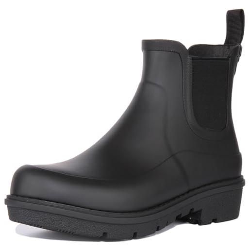 Fitflop wonderwelly chelsea boots, stivali in gomma, donna, nero (all black), 40 eu