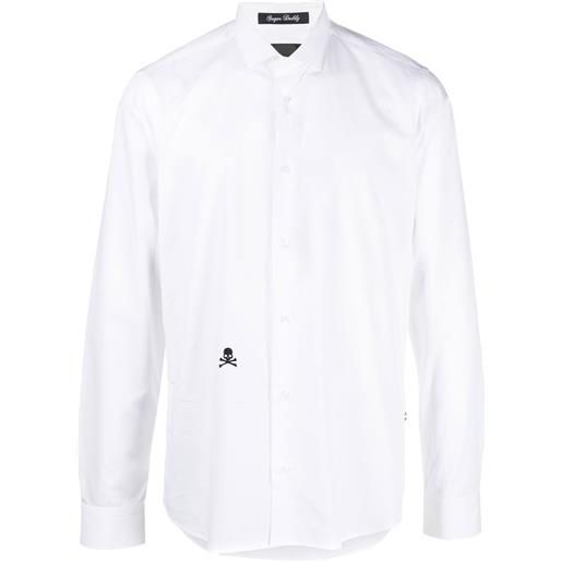 Philipp Plein camicia con ricamo - bianco