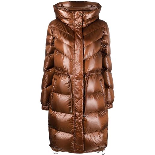 Woolrich cappotto imbottito con zip - marrone