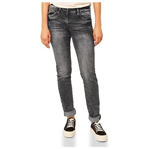 Cecil b375274 comodi jeans, black used wash, 30w x 32l donna