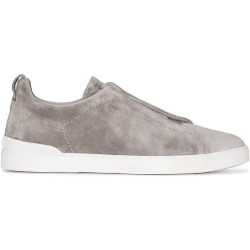 Zegna sneakers senza lacci - grigio