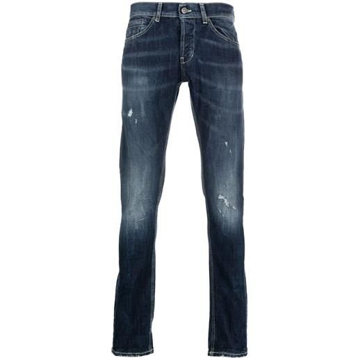 DONDUP jeans slim con effetto schiarito - blu
