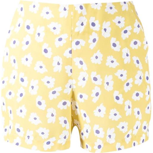 Bambah shorts con stampa margherite - giallo