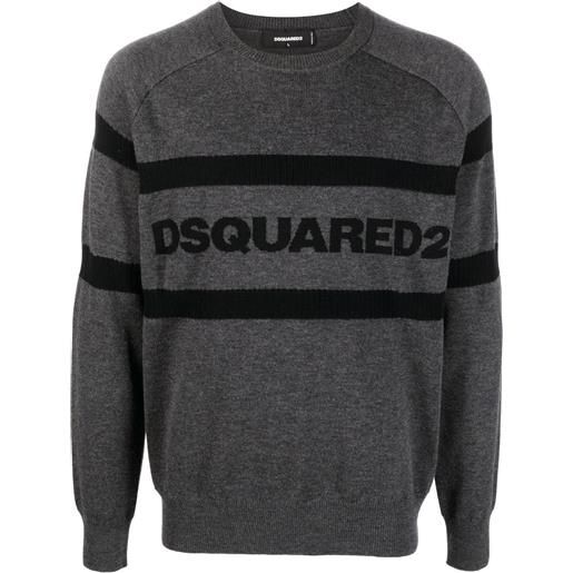 Dsquared2 maglione con logo - grigio
