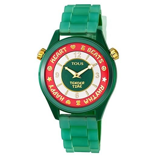 Tous watches tender time orologio donna analogico al quarzo con cinturino in silicone 200350999