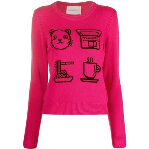 Alberta Ferretti maglione con stampa grafica - rosa