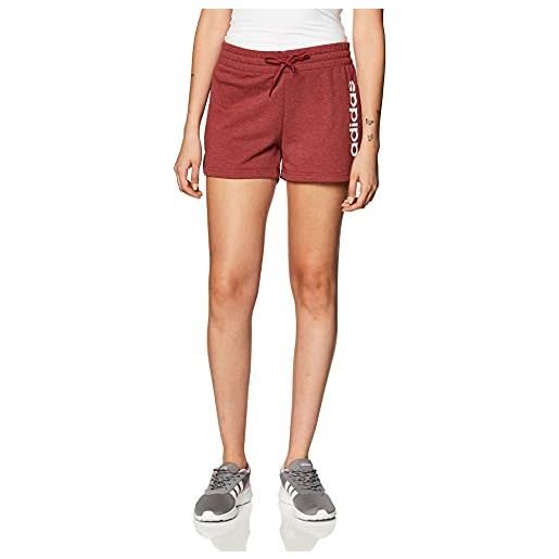 adidas w e lin short, pantalone corto donna, rosso (legred), bianco, xxs