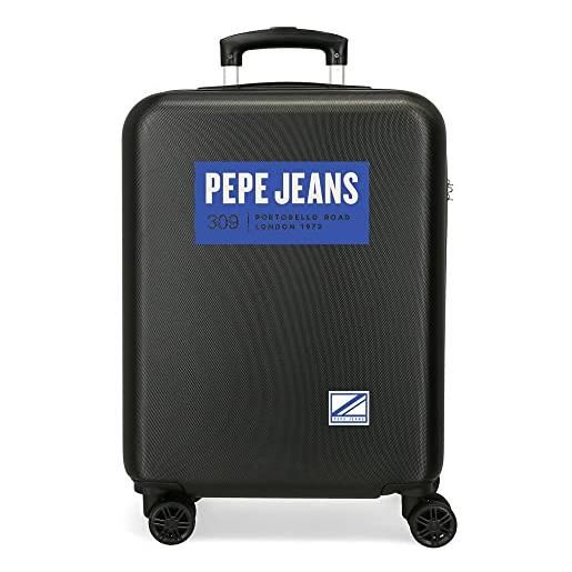 Pepe Jeans enso Pepe Jeans darren valigia da cabina nera 38 x 55 x 20 cm rigida abs chiusura a combinazione laterale 34 l 2,74 kg 4 ruote doppie