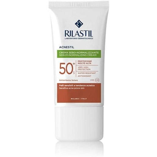 Rilastil acnestil crema sebo normalizzante solare spf 50+ viso 40ml Rilastil