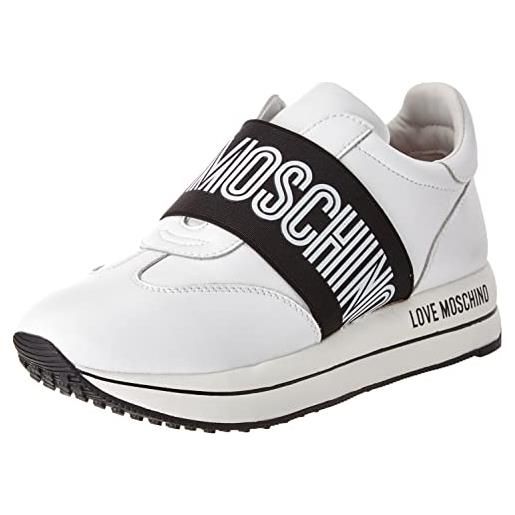 Love Moschino ja15394g1fie0, sneaker, donna, bianco, 40 eu