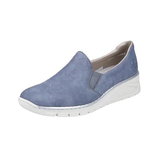 Rieker n3363, mocassino donna, blu, 36 eu