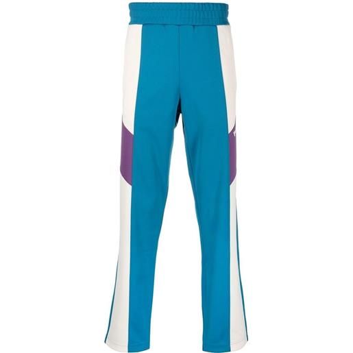 Palm Angels pantaloni sportivi color-block - blu