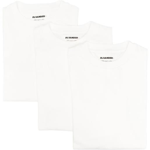 Jil Sander t-shirt girocollo con applicazione - bianco