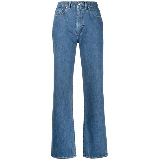 Kenzo jeans dritti a vita alta - blu