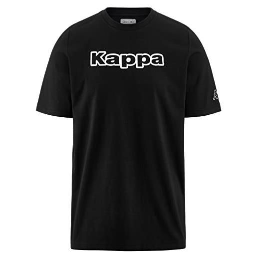 Kappa logo fromen, t-shirt uomo, black, xs