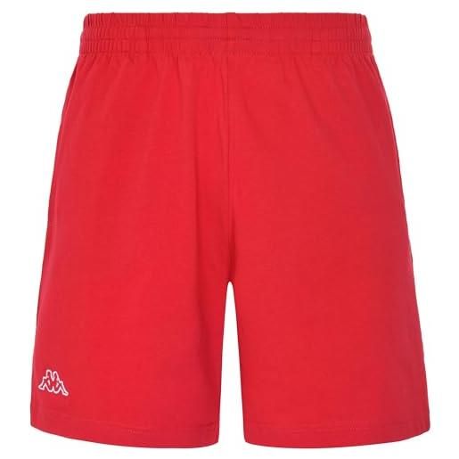 Kappa logo cabas, pantaloncini sportivi uomo, red, m