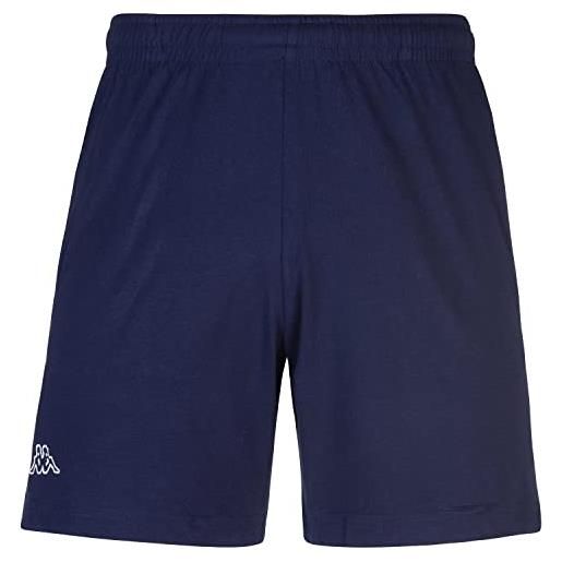 Kappa logo cabas, pantaloncini sportivi uomo, blue maritime, xs