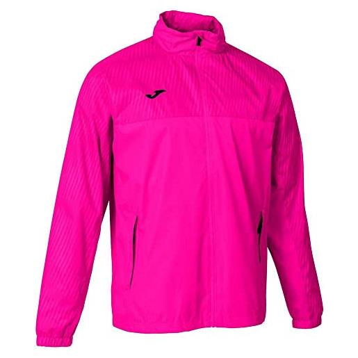 Joma giacca impermeabile montreal, rosa fluo, 4xs uomo
