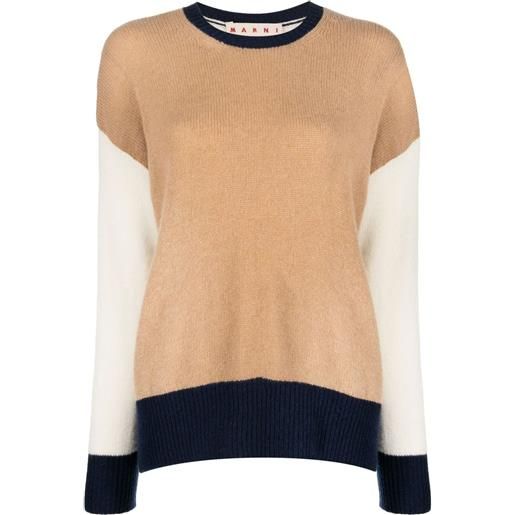 Marni maglione con design color-block - toni neutri