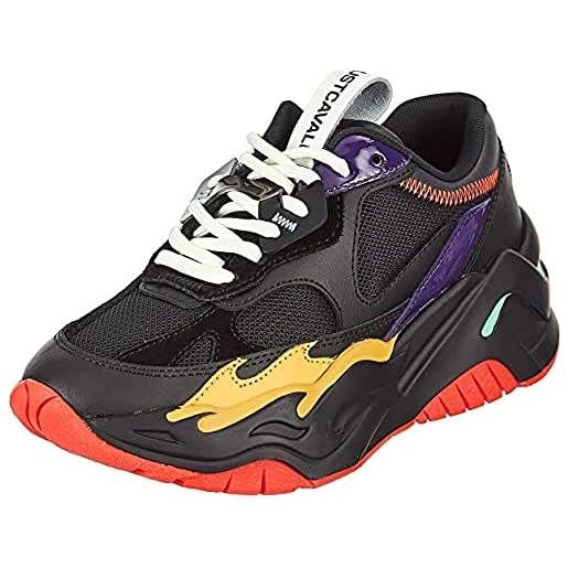 Just Cavalli sneakers, scarpe da ginnastica donna, 970 white/purple, 38 eu