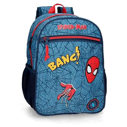 Marvel spiderman denim zaino per la scuola adattabile a carrello blu 27 x 33 x 11 cm poliestere 9,8 l