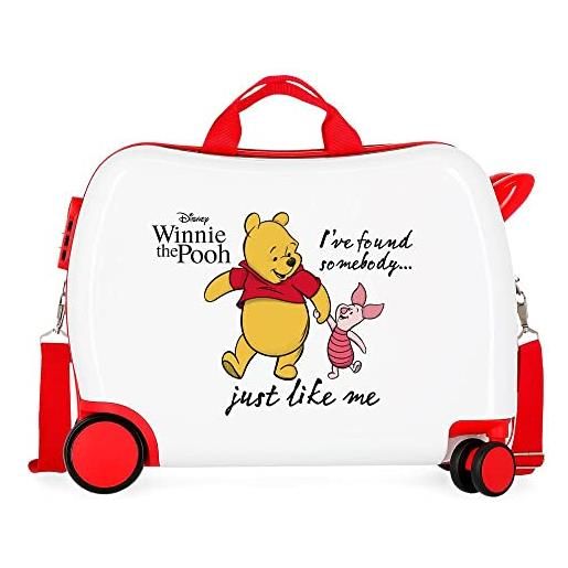Disney winnie the pooh valigia infantile bianco 50 x 39 x 20 cm rigida abs chiusura a combinazione laterale 34 l 1,8 kg 4 ruote