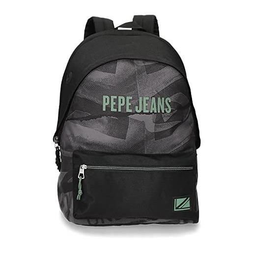 Pepe Jeans davis zaino per portatile doppio scomparto 15,6 nero 31 x 44 x 17,5 cm poliestere 20,46 l