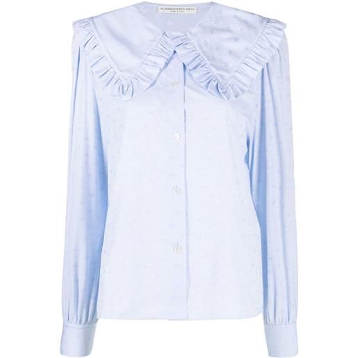 Alessandra Rich camicia con colletto ampio - blu