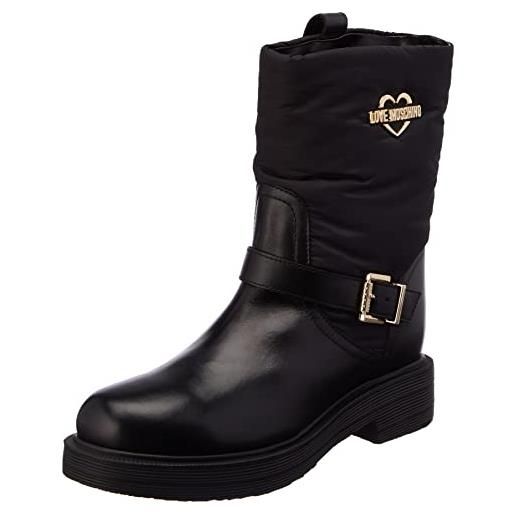 Love Moschino st. Ttod. City40 vitello+nylon, stivaletto donna, multicolor, 39 eu