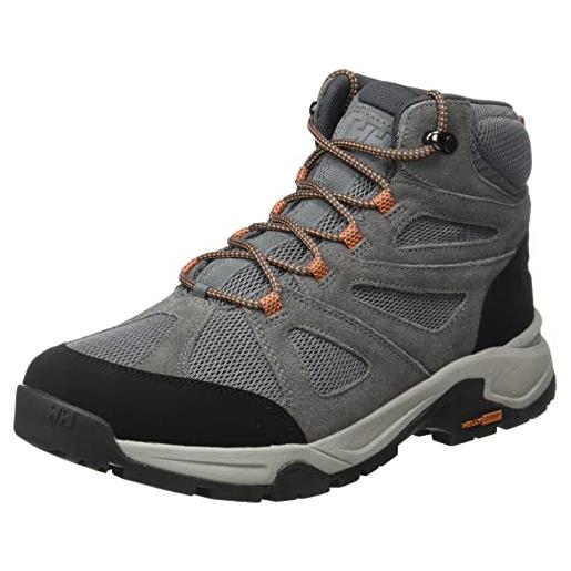 Helly Hansen switchback trail airflow boot, scarponi da trekking uomo, grigio charcoal burnt orange, 44.5 eu