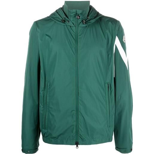 Moncler giacca a vento con applicazione - verde