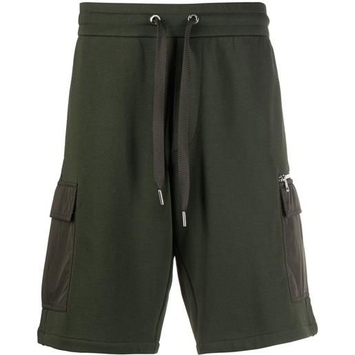 Moncler shorts sportivi con applicazione - verde