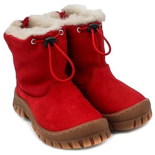 Pololo santana-fodera in lana rossa, stivali da neve, colore: rosso, 33 eu